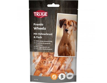 Лакомство для собак "Fish Chicken Wheels" TRIXIE рыба и курица,  75 г