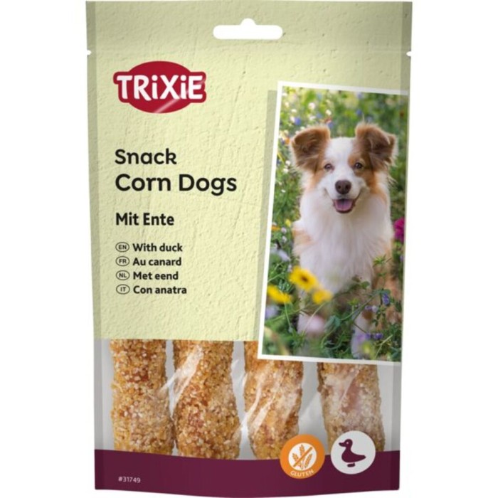 TRIXI Ласощі для собак "Corn Dogs" (качка), 4 шт/100гр
