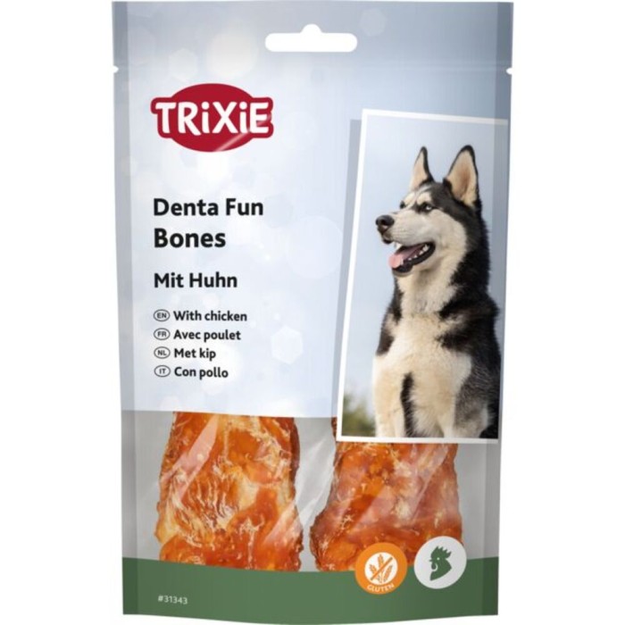 Жевательные кости "Denta Fun" TRIXIE курица , 11 см , 60 г 2 шт