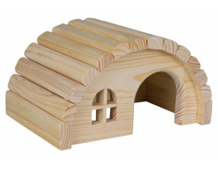 Деревянный полукруглый домик для мышей и хомяков TRIXIE,  42 x 20 x 25 см, для: кролик