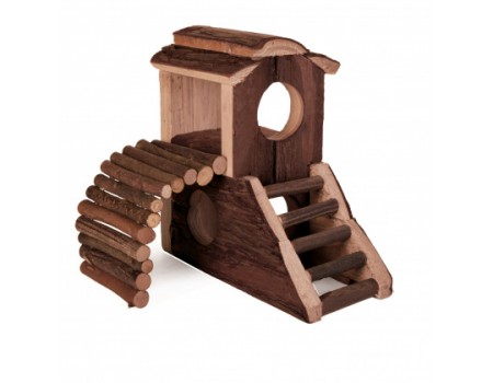 Деревянный домик для грызунов TRIXIE - Mats, 17х17х10 см, для мышей и хомяков