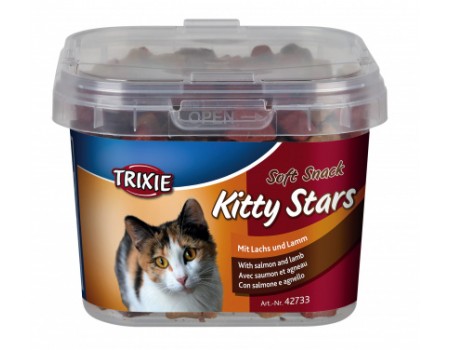 Лакомство для котов "Kitty Stars"  TRIXIE  лосось и ягнёнок 140 г