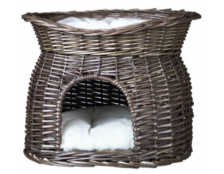 Лежак-будиночок для кішок TRIXIE, сірий, 54 x 43 x 37 см.