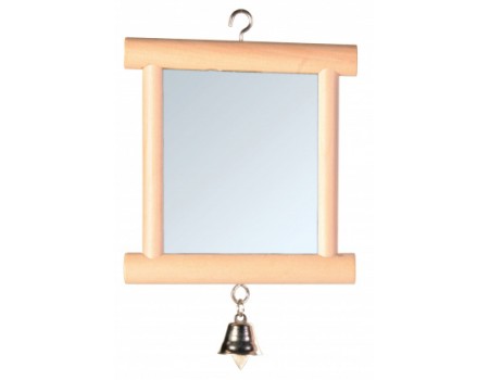 Зеркало с деревянной рамкой с колокольчиком TRIXIE, 9 х10 см
