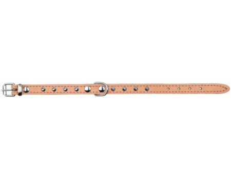 Ошейник кожаный с заклепками для собак TRIXIE, 36-41 см / 18 мм  , бежевый