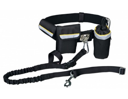 Комплект для бега с собакой TRIXIE, ремень: 60-120 см / 40 мм поводка: 1,00-1,35 м / 25 мм 