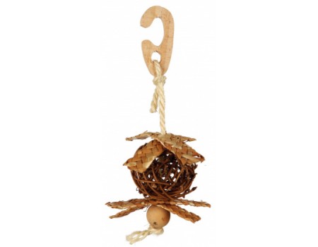 Плетеный мяч с колокольчиком для птиц TRIXIE, D- 5,5 см / 18 см,  для  бюджи, канарейки