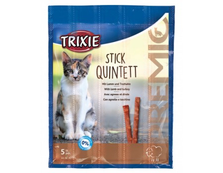 Палочки для котов TRIXIE - Quadro-Sticks Вкус: ягнёнок+птица, 4шт x 5 г