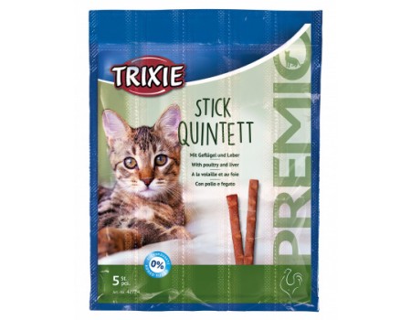 Палочки для котов TRIXIE - Quadro-Sticks Вкус: Курица/печень, 4шт x 5 г