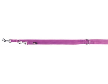 Повідець - перестібка для собак "Premium" подвійний 2 м 25 мм, рожевий