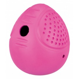 Яйцо-игрушка д/лакомств(резина) 10 см, Цвет: различные..
