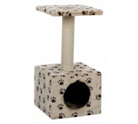 Домик для кошки TRIXIE - Zamora, бежевый с лапами, 31х31х60 см..