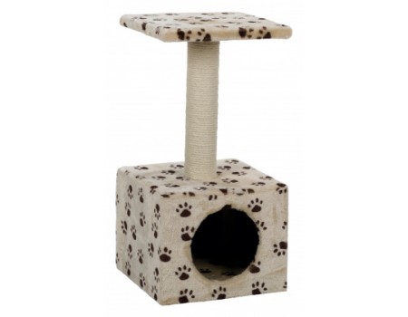 Домик для кошки TRIXIE - Zamora, бежевый с лапами, 31х31х60 см