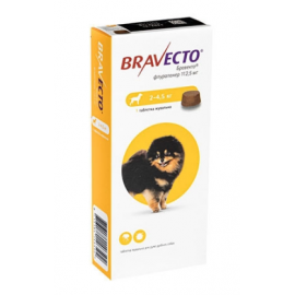Таблетки Bravecto (Бравекто) 112.5 мг от блох и клещей для собак 2-4.5..