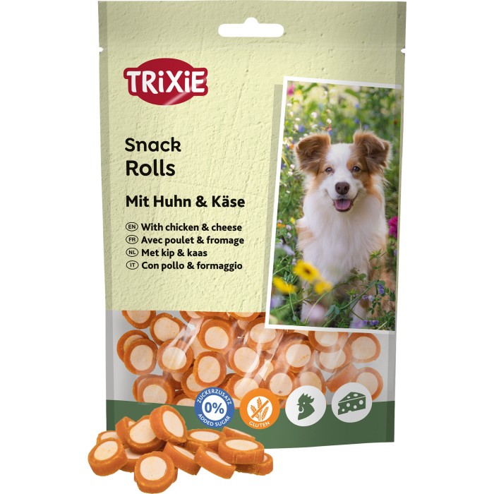 Роллы"Chicken Cheese Rolls" TRIXIE, для собак (курица+сыр)100гр