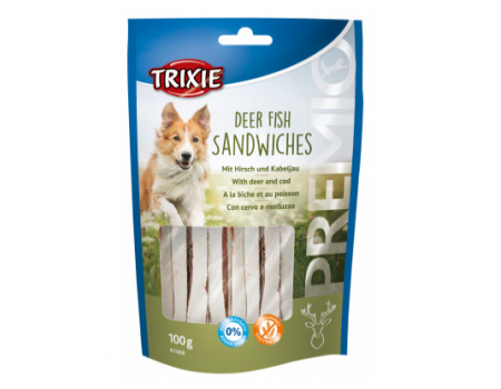 Сендвичи д/собак"PREMIO"(оленина, треска),  TRIXIE, 100 г
