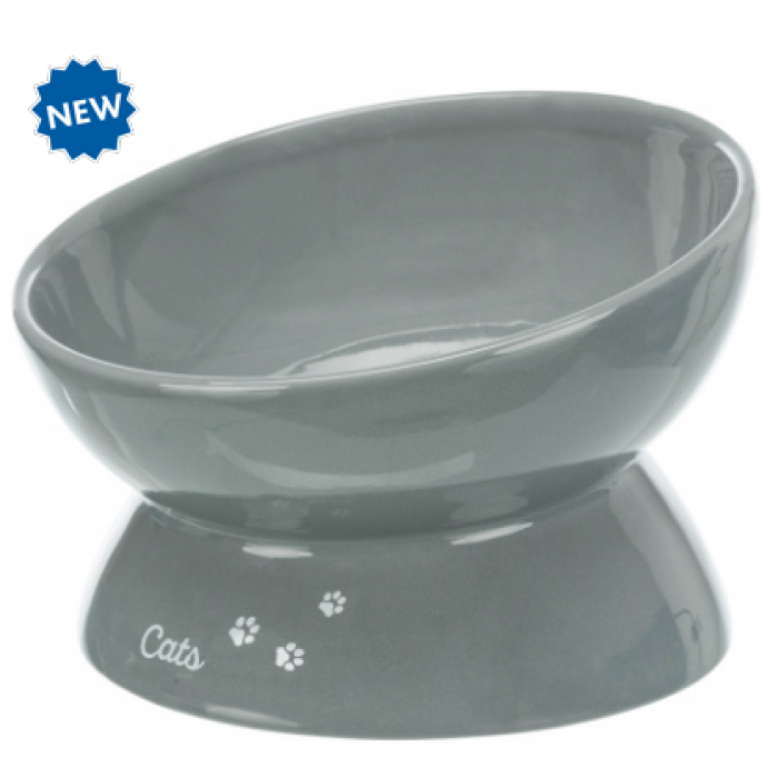 Миска XXL для кота(керамика), TRIXIE, 0.35л/17см,серый