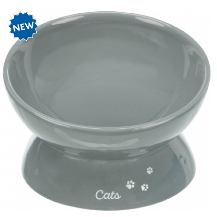 Миска XXL для кота(керамика), TRIXIE, 0.35л/17см,серый