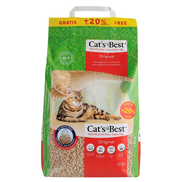 Древесный наполнитель, Cat's Best Original, 10+2л/5,2кг