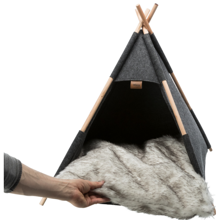 Лежак-вігвам "Tipi", TRIXIE (повсть), 55х65х55см, антрацит