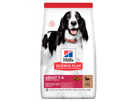 Hills Canine Adult Medium L&R - сухой корм для взрослых собак средних пород, с ягненком и рисом - 2.5 кг