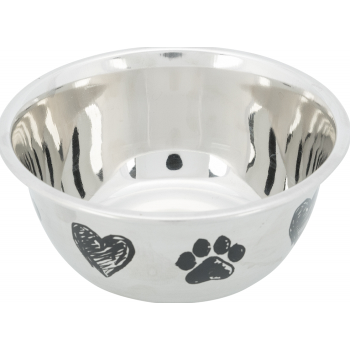 Миска з гум.основою (метал), TRIXIE, 1.0л/15см