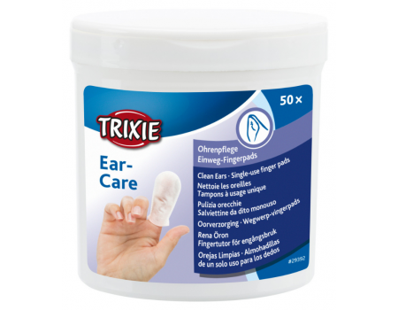 Одноразові серветки на палець для чищення вух TRIXIE, (50шт/уп)