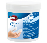 Одноразові серветки на палець для чищення зубів TRIXIE, (50шт/уп)..