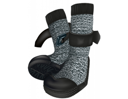  Защитные носки для собак"Walker Socks", TRIXIE  ХS,черный/серый(2шт/уп)