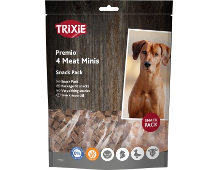 Ласощі "4 Meat Bars" TRIXIE (курка/качка/ягня/лосось)4x100гр
