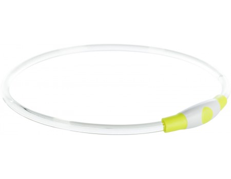 Светящийся USB ошейник для собак TRIXIE,  35см/8мм, зеленый