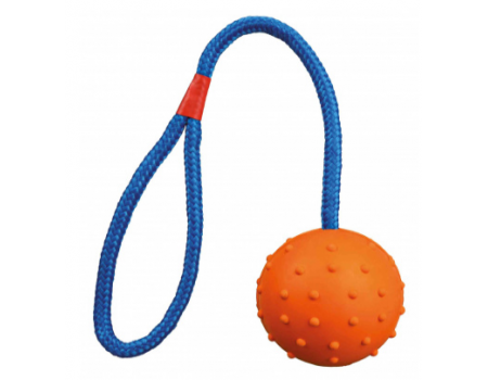 Резиновый мяч на веревке для собак TRIXIE, D- 6 см / 30 см. 