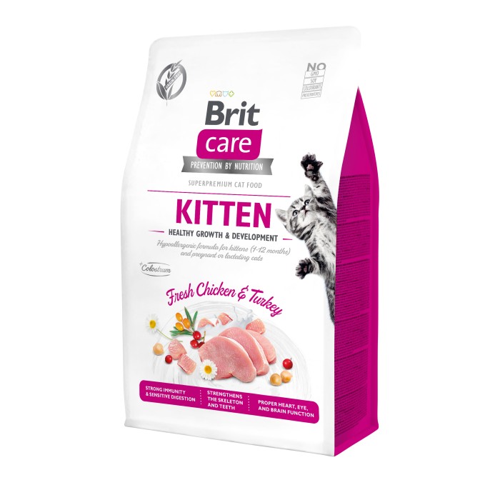 Brit Care Cat GF Kitten HGrowth & Development Сухой корм для котят (курица и индейка) 0.4 кг