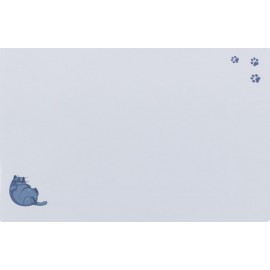 Коврики под миску для кошки  рис.толстый кот/лапы, TRIXIE, 44х28см,бел..