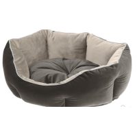 Ferplast Queen 45 BEDDING Beige-Grey Лежанка м'яке місце для котів та собак, 44х40х16 см