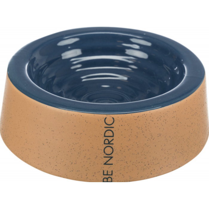 Керамическая миска BE NORDIC, Trixie,  0,8 л / ? 25 см.. Цвет: темно-синий / бежевый.