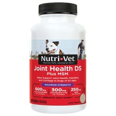 Жевательные таблетки для собак Nutri-Vet Joint Health DS Plus MSM Maximum Strength, с глюкозамином, хондроитином, марганцем, 60 таб