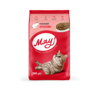 Сухий корм Мяу! для дорослих котів, ніжний кролик, 300 г..