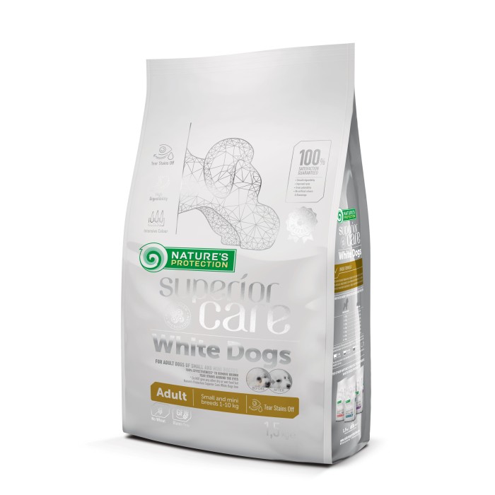 Сухий корм Nature's Protection Superior Care White Dogs для дорослих собак малих порід, ягня, 1.5 кг