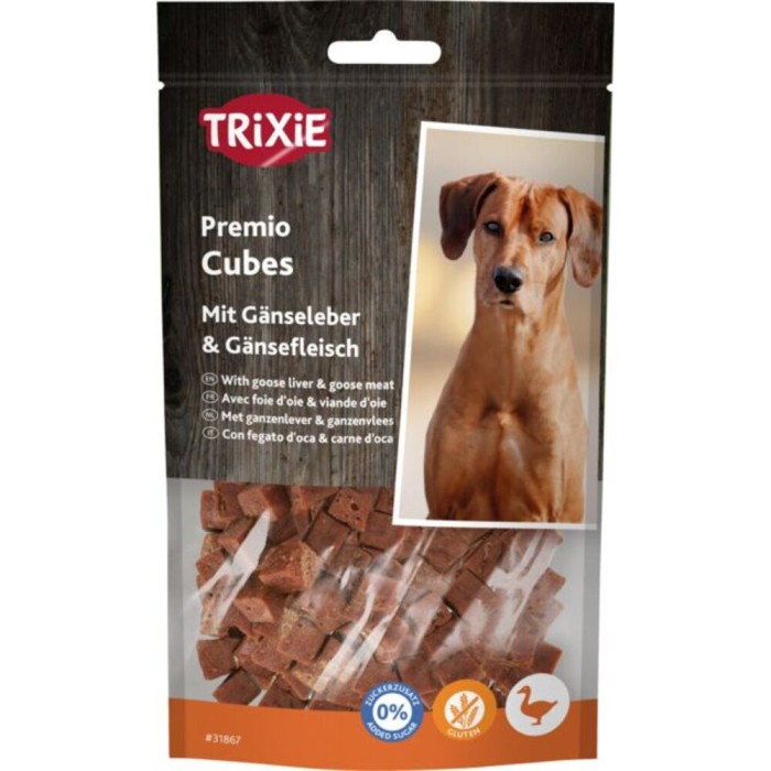 Лакомство для собак Trixie Премио "Guse Liver Cubes" с гусиной печенью, 100 г