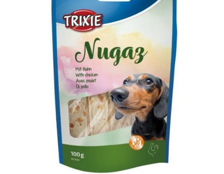 Лакомство для собак Trixie "Nugaz" сыромятная кожа с курицей, 100 г