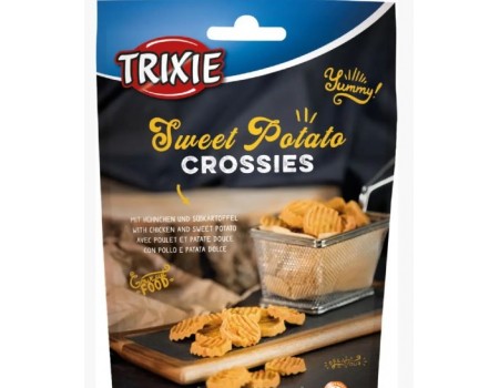 Ласощі для собак Trixie "Sweet Potato Crossies" з куркою та солодкою картоплею, 100 г