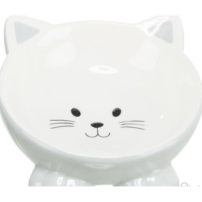 Миска для котів Trixie "Котик" ергономічна, керамічна 0,15 л, d=14 см