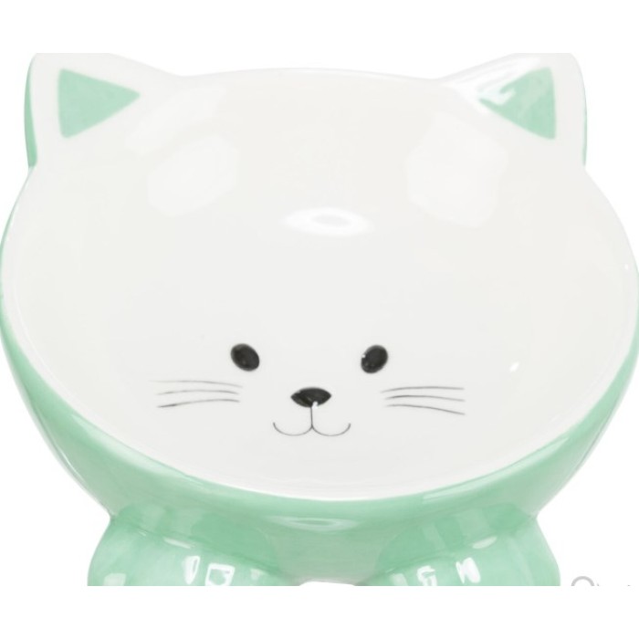 Миска для котів Trixie "Котик" ергономічна, керамічна 0,15 л, d=14 см