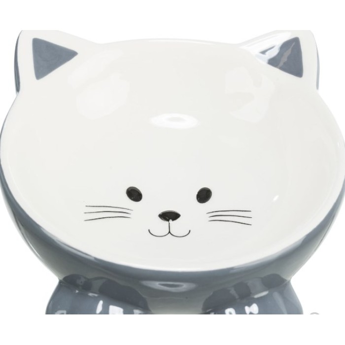 Миска для котів Trixie "Котик" ергономічна, керамічна 0,15 л, d=14 см