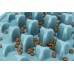 Коврик для кошек Trixie Pillars "Медленное кормление" голубой, термопластичная резина, d=35 см  - фото 2