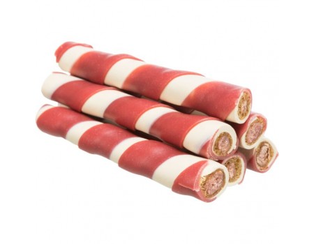 Лакомство для собак Trixie палочка прессованная жевательная, с уткой, натуральная кожа, 10 см, 17 г, 100 шт/уп