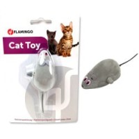 Flamingo Wind UP Darren Mouse ФЛАМИНГО МЫШЬ НА КОЛЕСАХ заводная игрушка для кошек, 6 см .