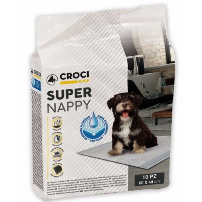 SUPER NAPPY(СУПЕР НАППИ) Пеленки для собак, 10 шт, 60Х40 см
