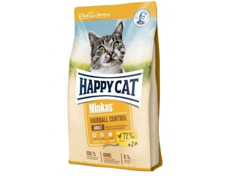 Happy Cat Minkas Hairball Control - корм Хэппи Кет Минкас с птицей для кошек 4 кг